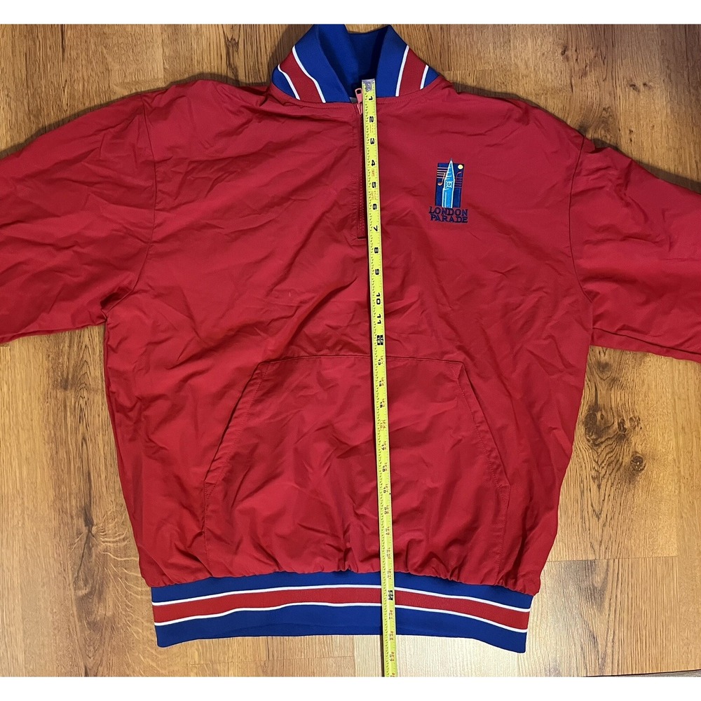 UCA London Parade Varsity Jacket All American 1/4 Zip Pullover Red L - Picture 5 of 5